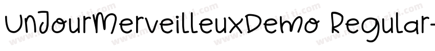 UnJourMerveilleuxDemo Regular字体转换